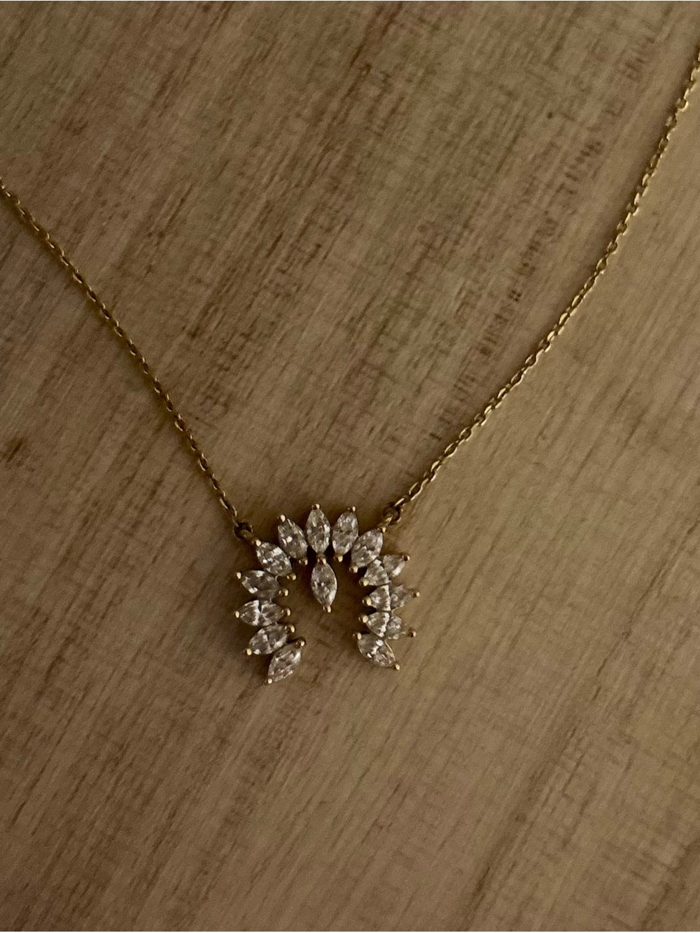 Solid 14k gold and diamond naja western necklace